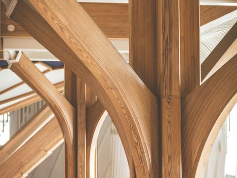 Oak-framed extension built onto a period property